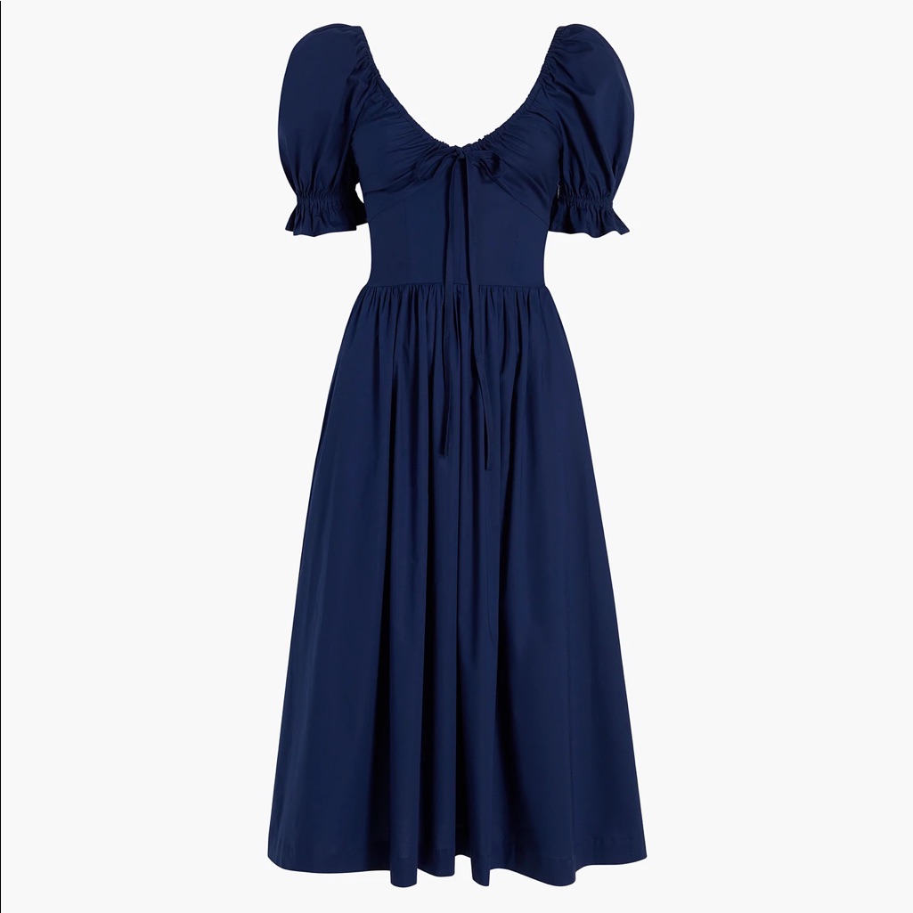 Hill House Midi Dress In Navy Blue